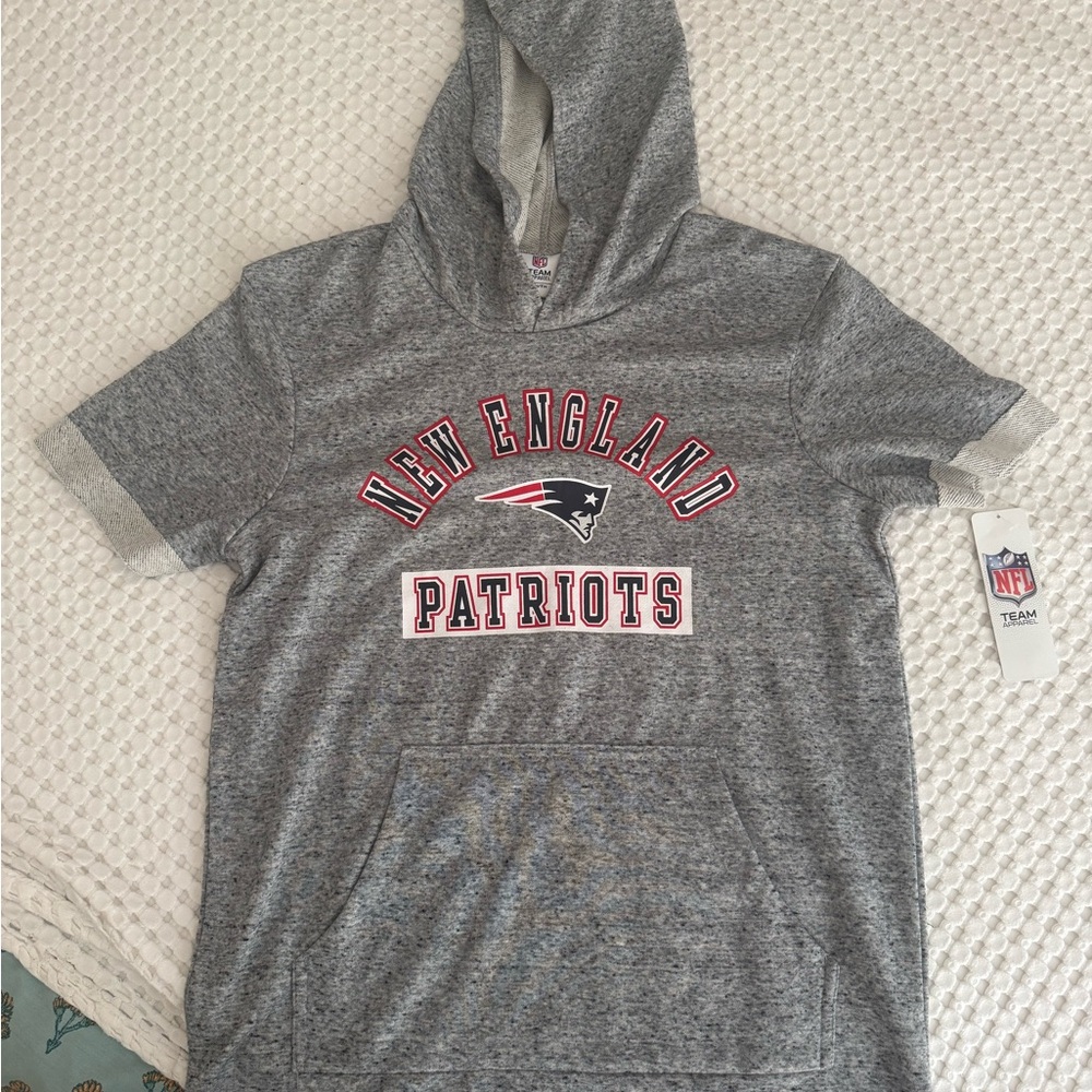 NFL Gray New England Patriots Kids Hoodie